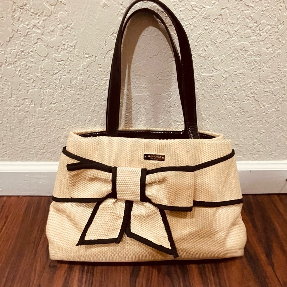 Kate Spade ♠️ authentic straw bow tote